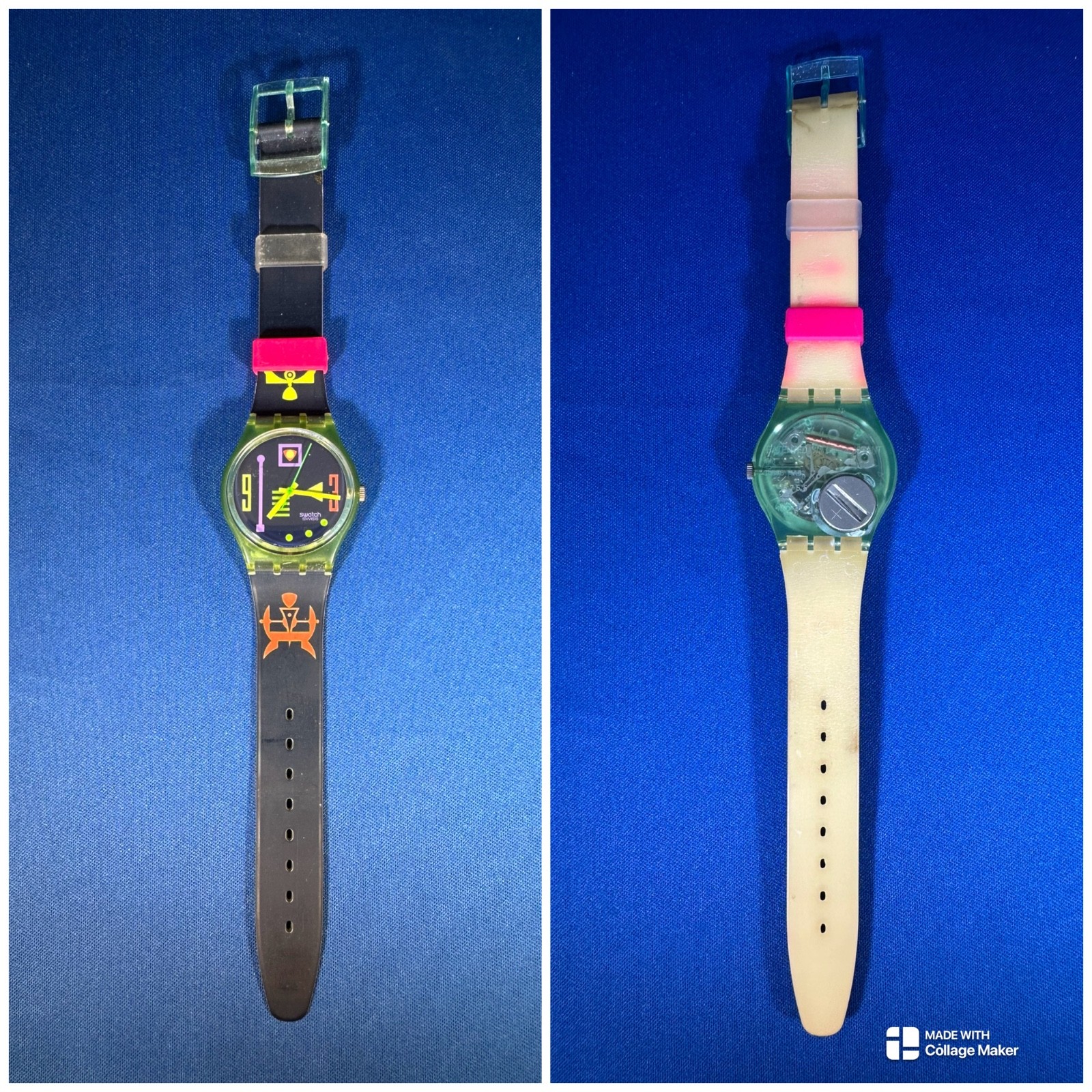 Vintage 1991 Swatch Watch Stalefish GG113 Working Good 34MM Nice! So Rad!