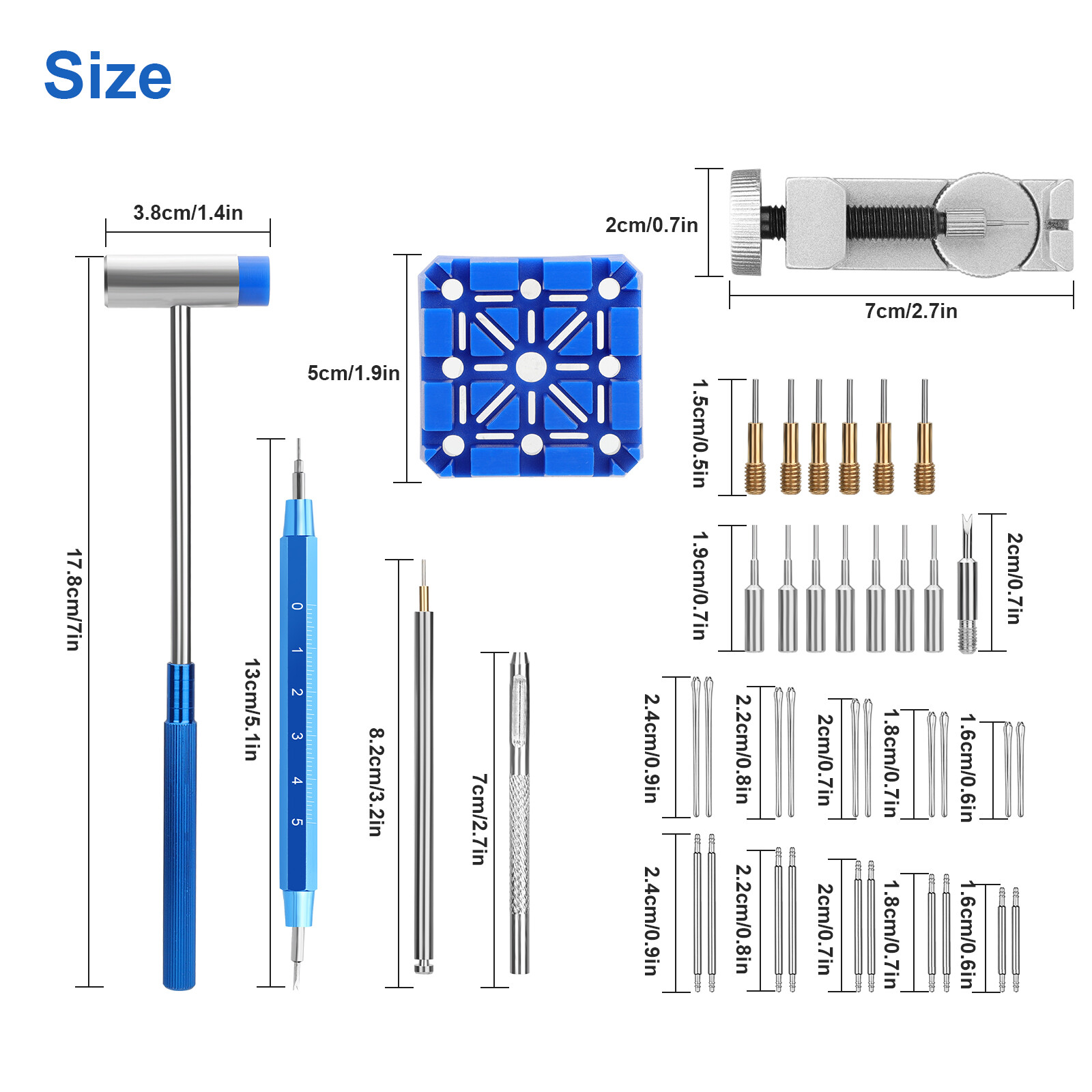 Adjustment Watch Band Strap Link Pin Remover Spring Bar Repair Resizing Tool Kit