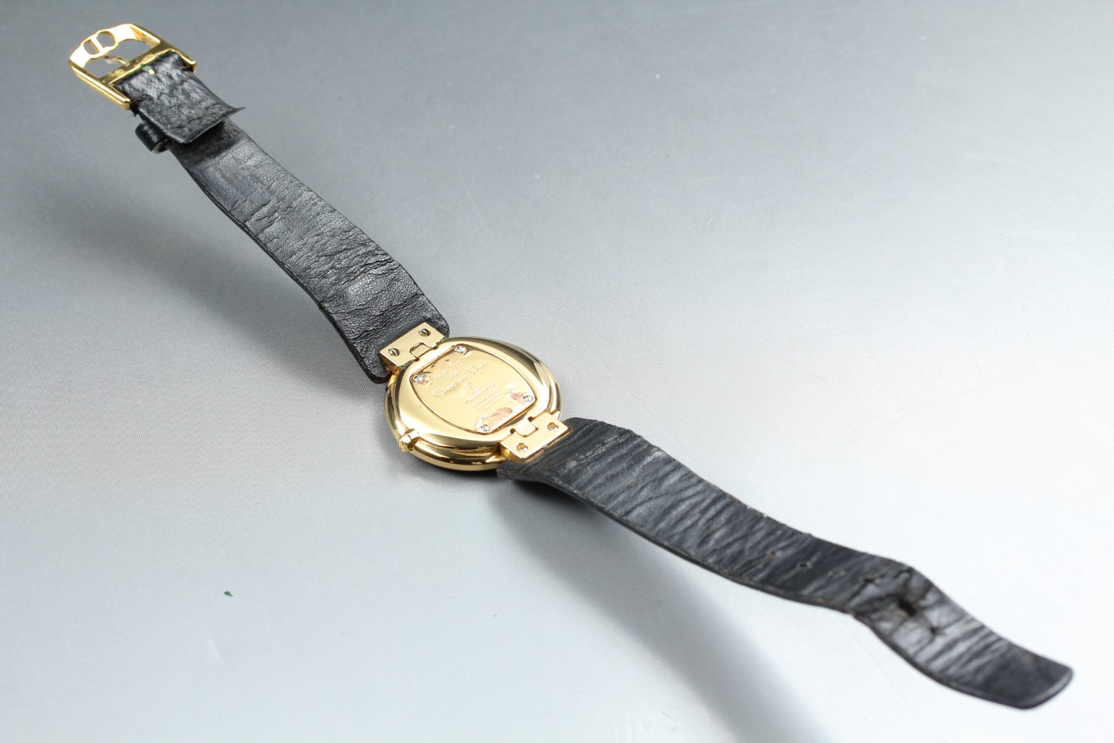 Vintage N MINT Christian Dior Bagheera D47-153-5 Black Dial Qz Mens Watch w/Box