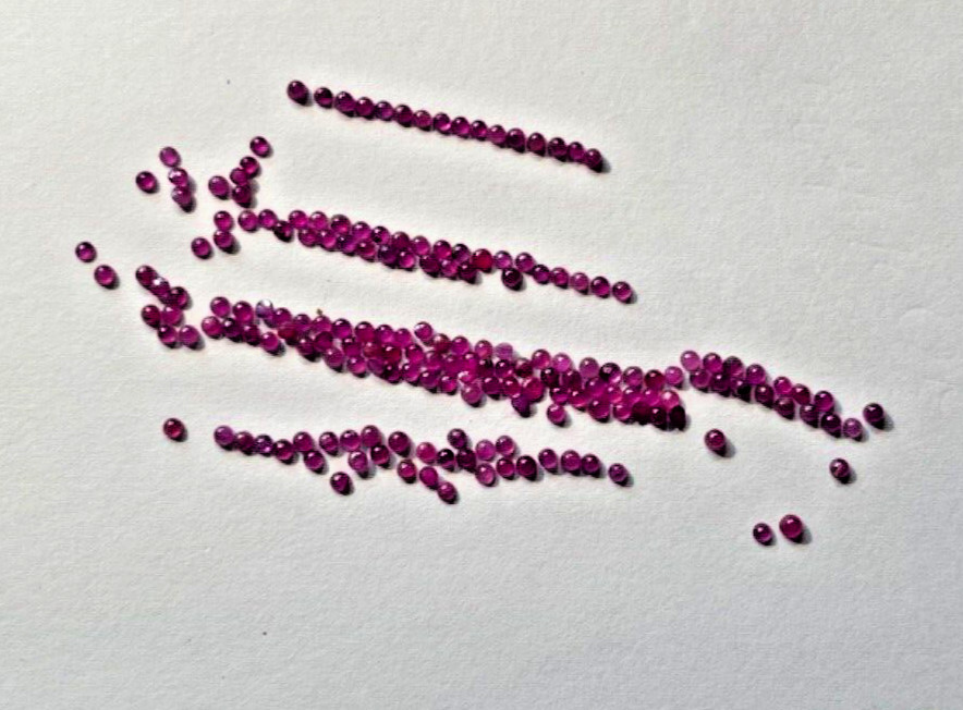 GENUINE ROUND RUBY CABACHONS LOT 4.75 CARATS 1.9-2.1 MM BELOW WHOLESALE!!!