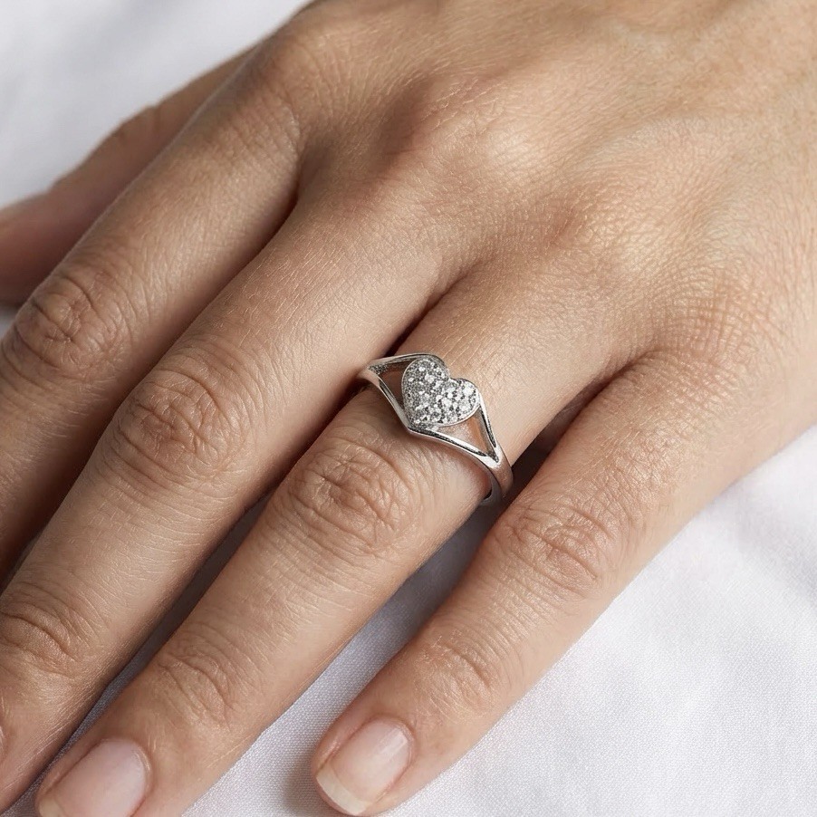 Silver -Plated Stainless Steel Luxury Ring Adjustable – NON TARNISH BOND (83)