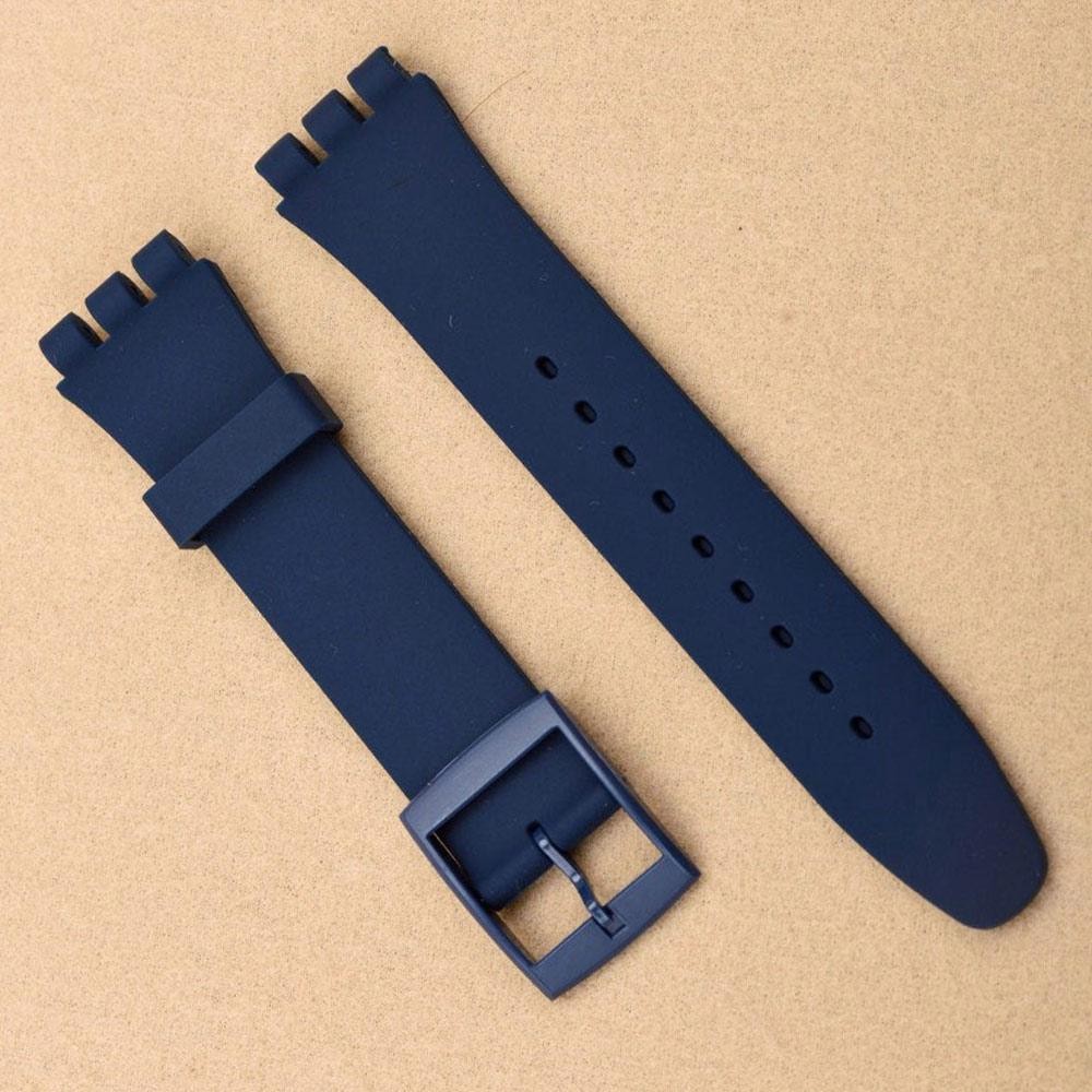 Silicone Watch Strap 17mm 19mm 20mm Sport Rubber Band Men Women for Swatch