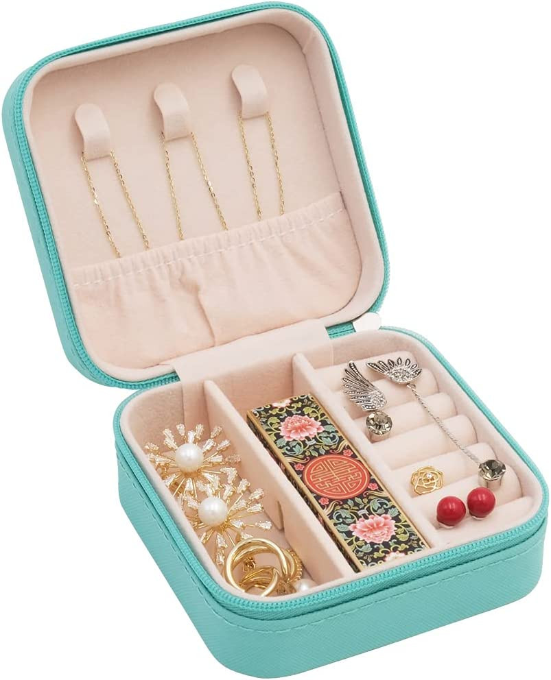Mini Jewelry Travel Case, Small Portable Jewellry Organizer Box Portable Display