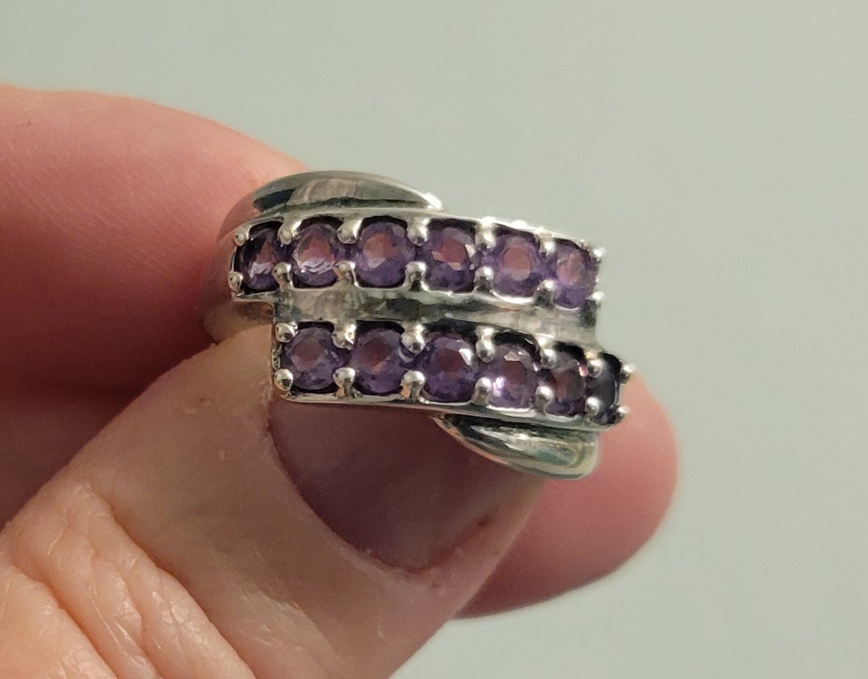 3 Ct Medium Shade Amethyst 925 Sterling Silver Ring Sz 7