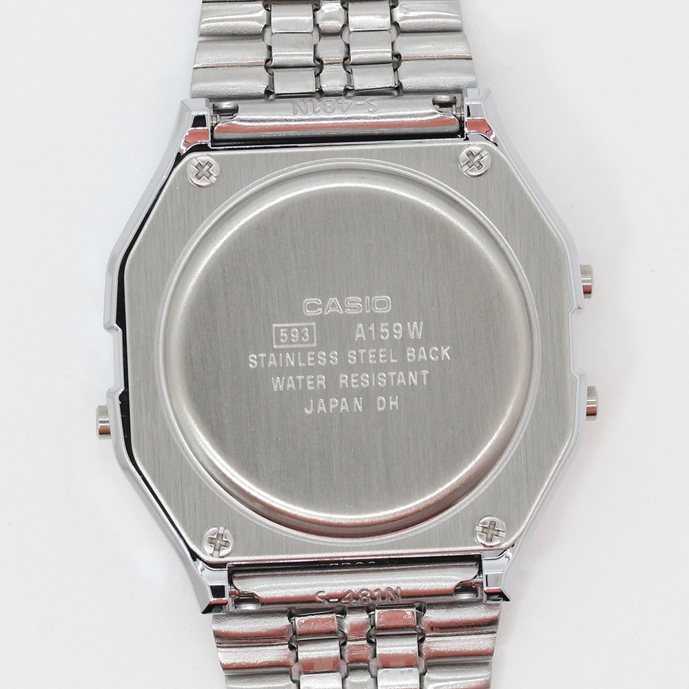 CASIO QUARTZ A159WA-N1JH A159 Series Quartz Digital Clear/Black Silver