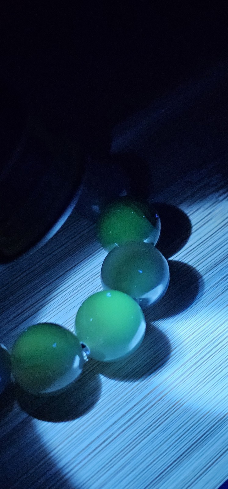 Volcano Agate Natural Crystal Bracelet 12.3mm UV Reactive