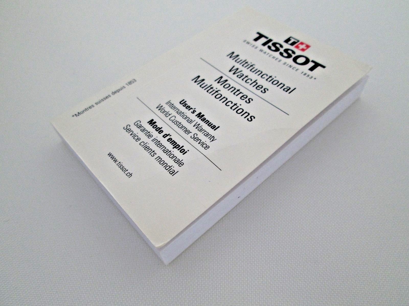 Tissot Multifunctional watch user’s instruction manual booklet ana-digi 103-1N