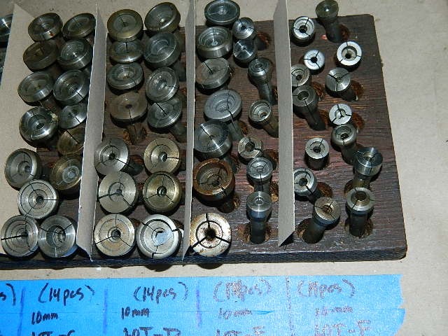 LEVIN Watchmakers Lathe 10MM Collets SELECT LOT – A thru LOT -F (14pcs)