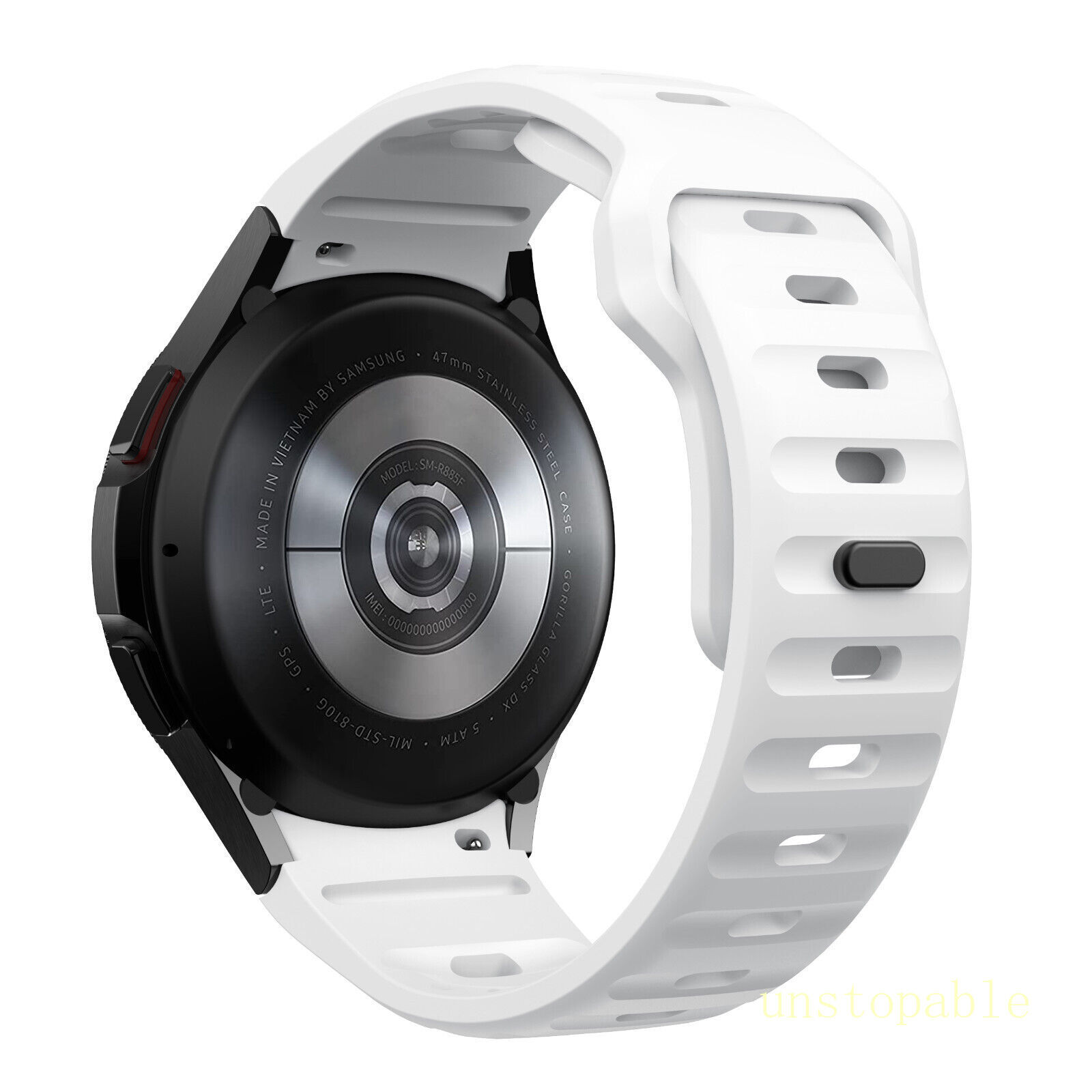 For Samsung Galaxy Watch 4 5 6 7 40/42/44/45/47m Sport Silicone Watch Band Strap