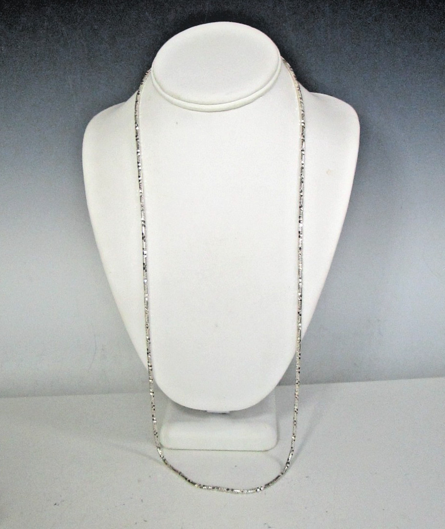 Milor 2.6mm Diamond Cut Snake Sterling 30″ Chain Italy 31 Gr