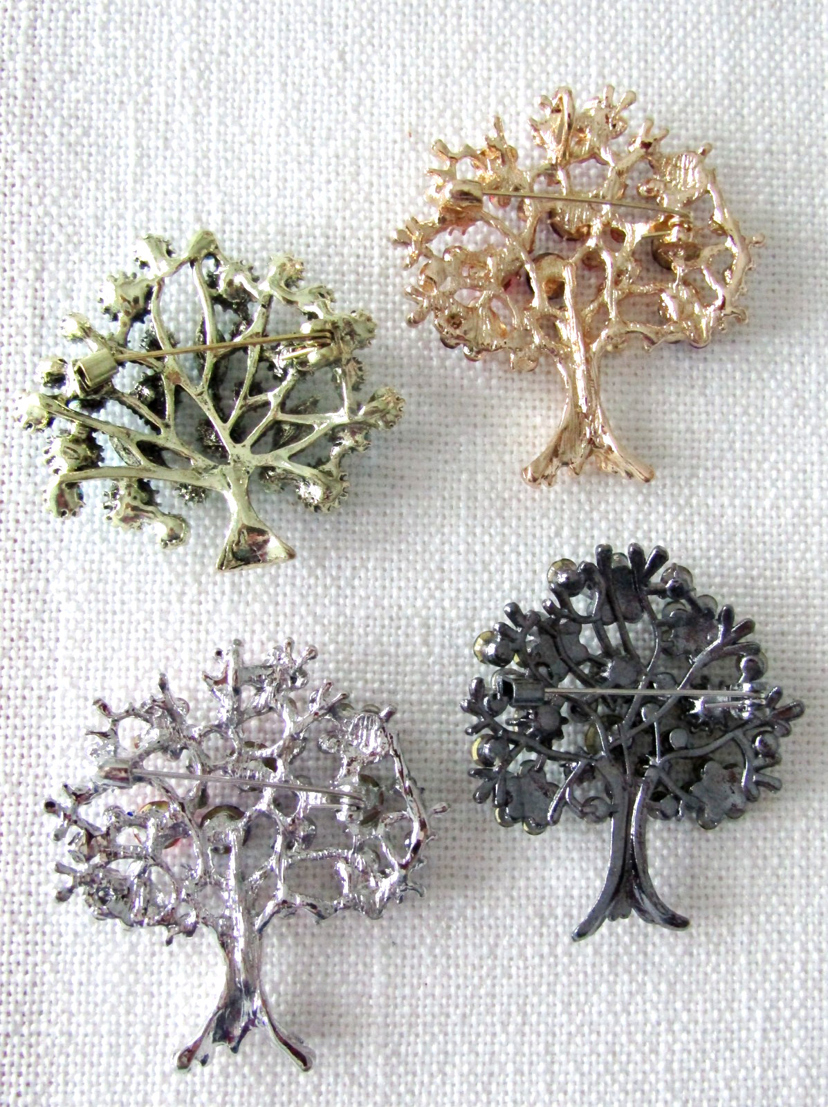 Tree of Life Brooch/Pin Multi-Colored Gemstones Mixed Assorted Lot **YOU CHOOSE