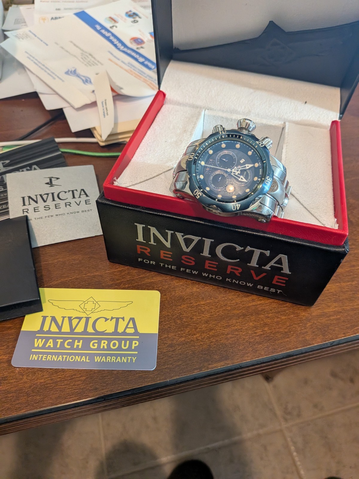 Invicta Mens Watch Venom Reserve Model 10805 FOR PARTS OR REPAIR NOT WORKING