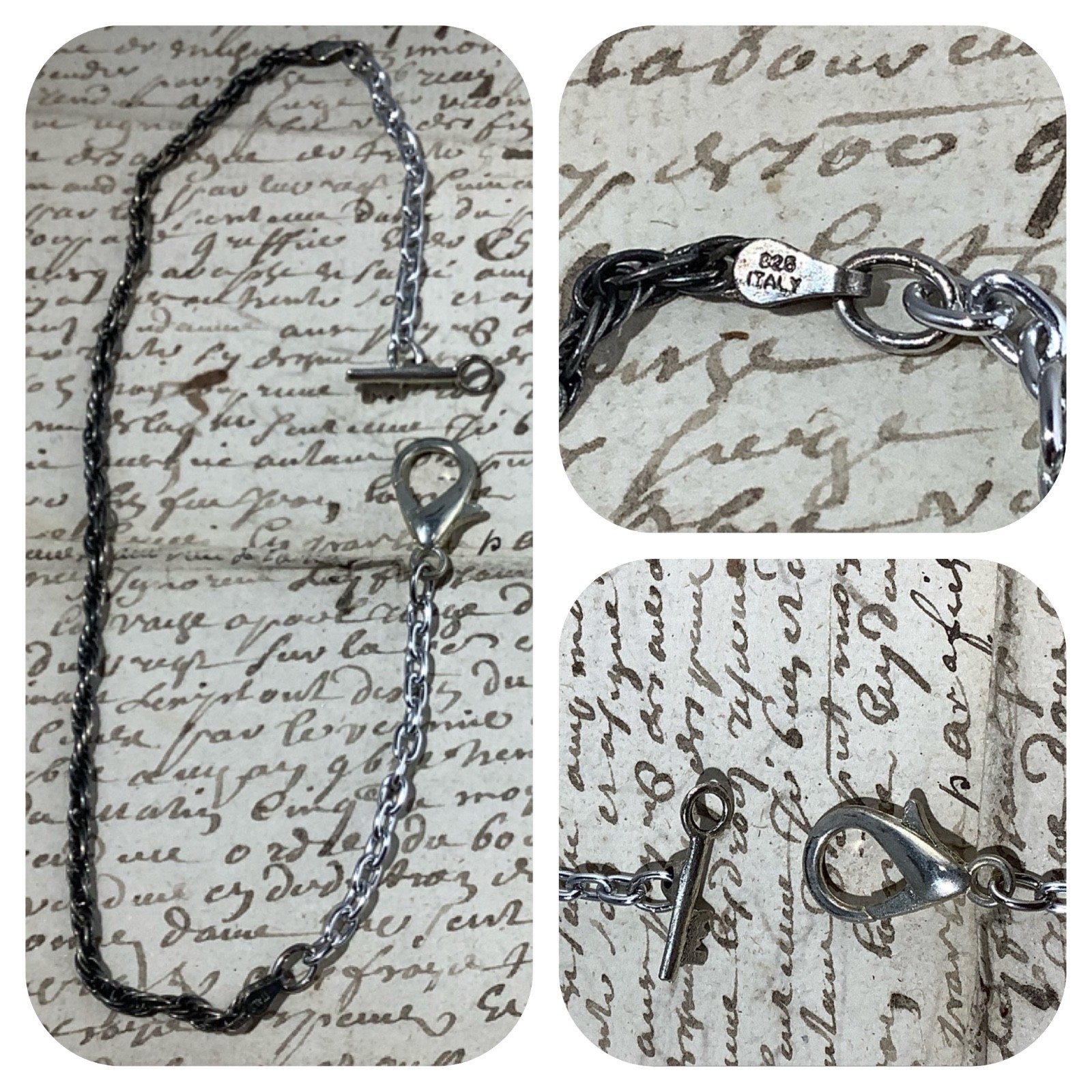 925 Sterling French Rope Pocket Watch Chain