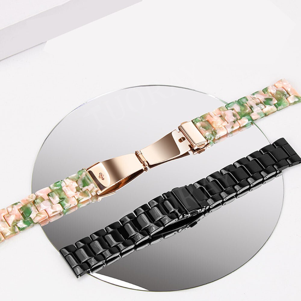 Luxury Resin Watch Band Strap for Amazfit Bip 6 5 GTR GTS 4 3 2 2e 47mm Bracelet