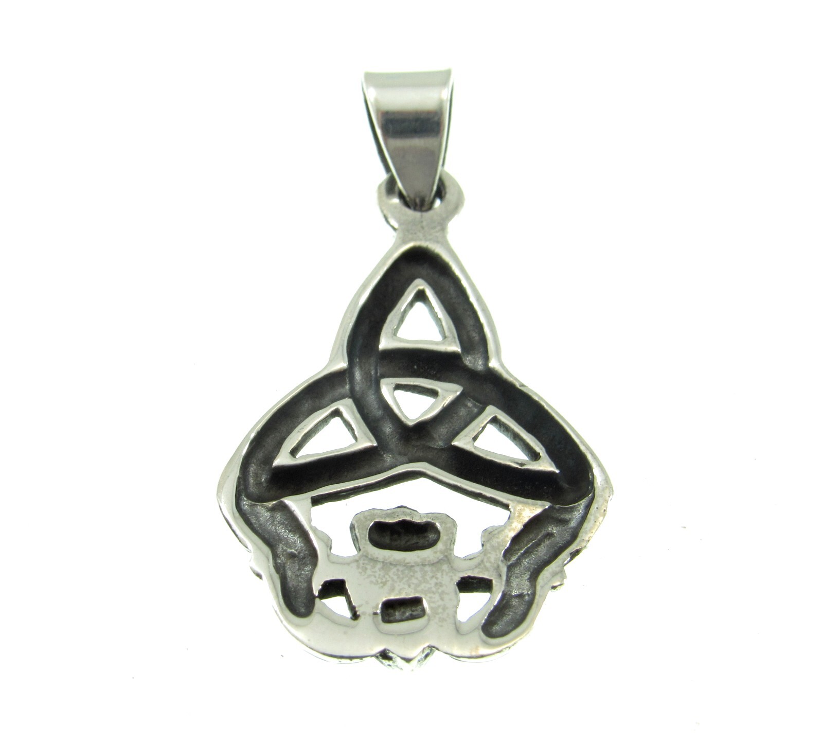 Handcrafted 925 Sterling Silver Celtic Trinity Knot Irish CLADDAGH Pendant