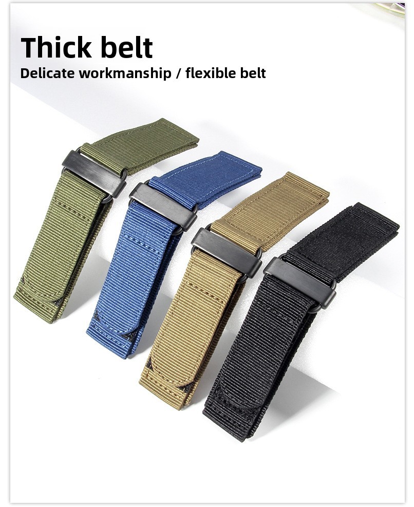 For Bell Ross Quality Nylon Canvas Sports Watch Straps Mens Rugged Band 22 24mm