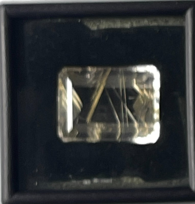 Natural Rutilated Quartz Rectangle 10x16mm Approx 10ct Golden Needles Loose Gem