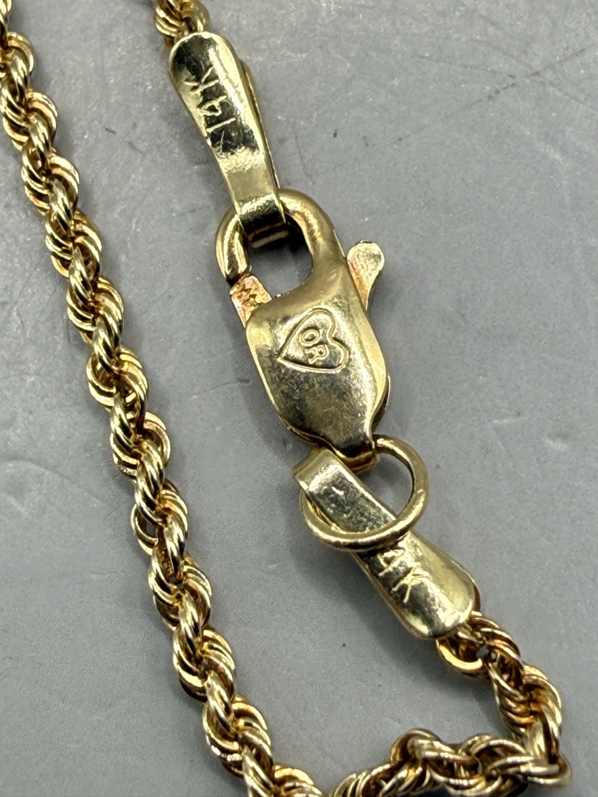 VTG Oroamerica 14k 585 Yellow Gold Solid Rope Chain Necklace 24” 5.46g