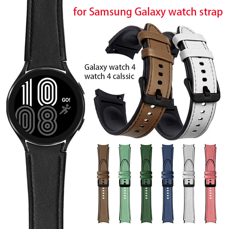 Leather Watch Band Wrist Strap For Samsung Galaxy Watch 6 40/44mm/Classic 43/47m
