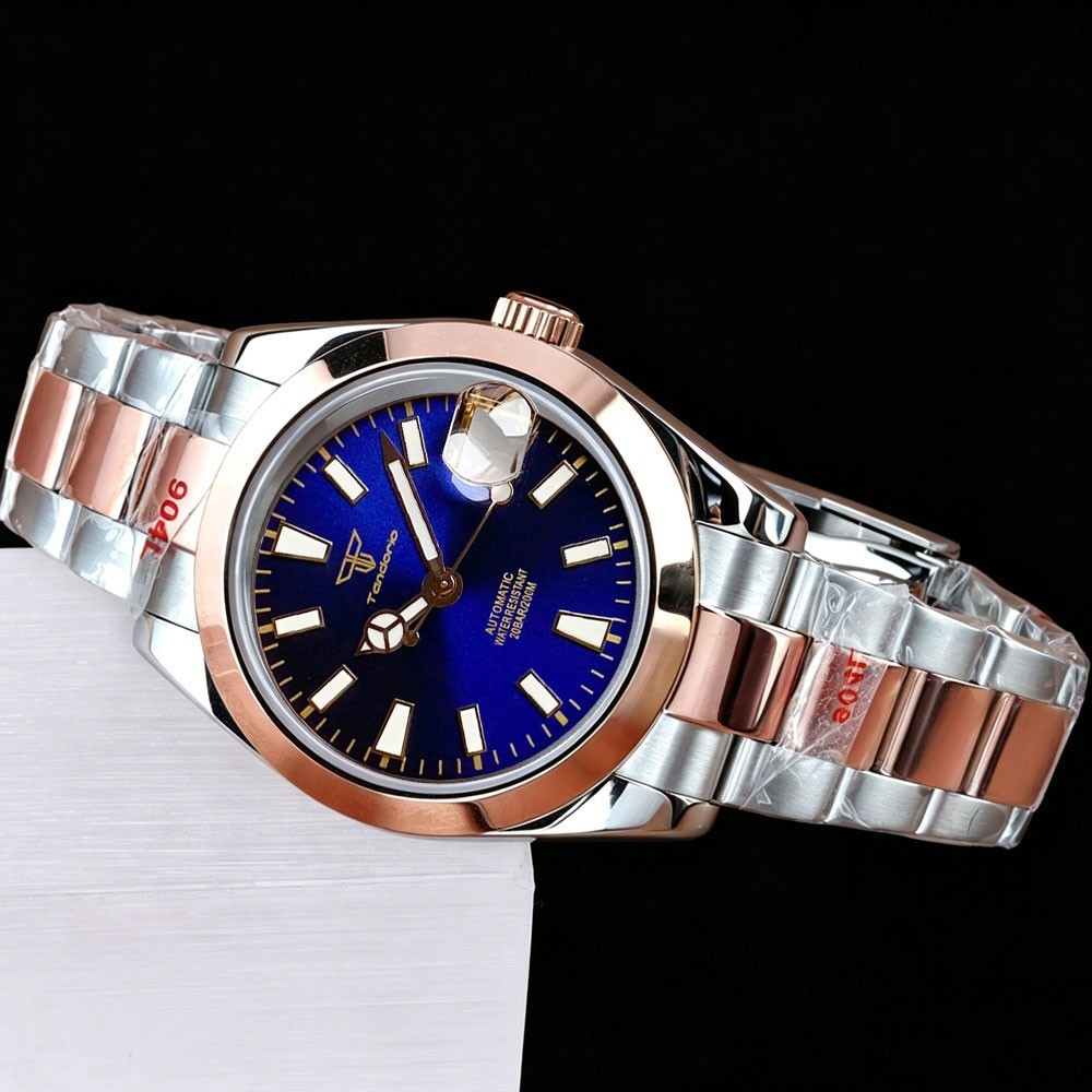 Tandorio 39mm Two-tone Sapphire 20ATM Luminous Automatic Japan NH35 Men Watch