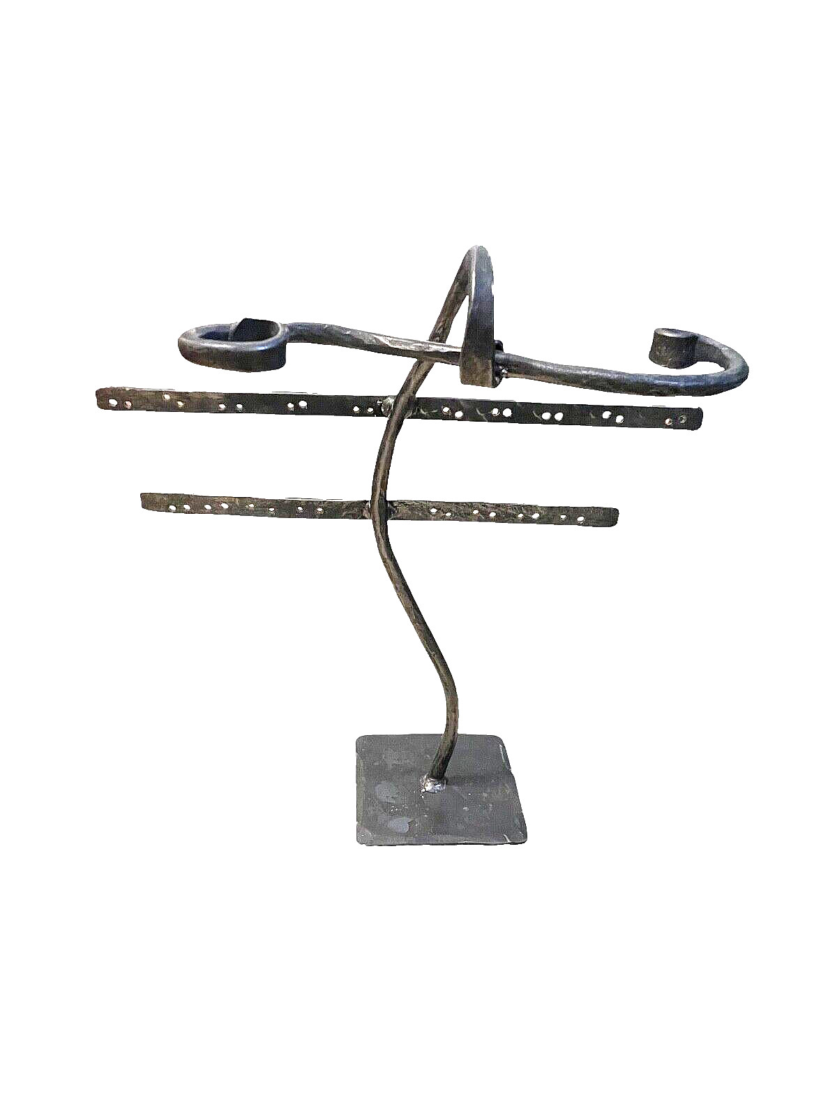 Handmade Countertop Raw Steel Metal Jewelry Displays