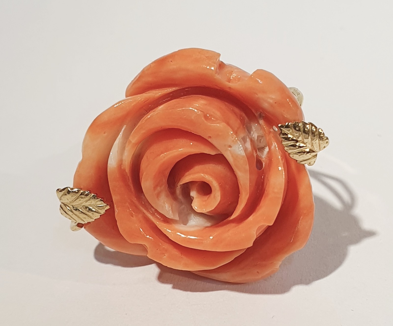 Gold and Coral Ring