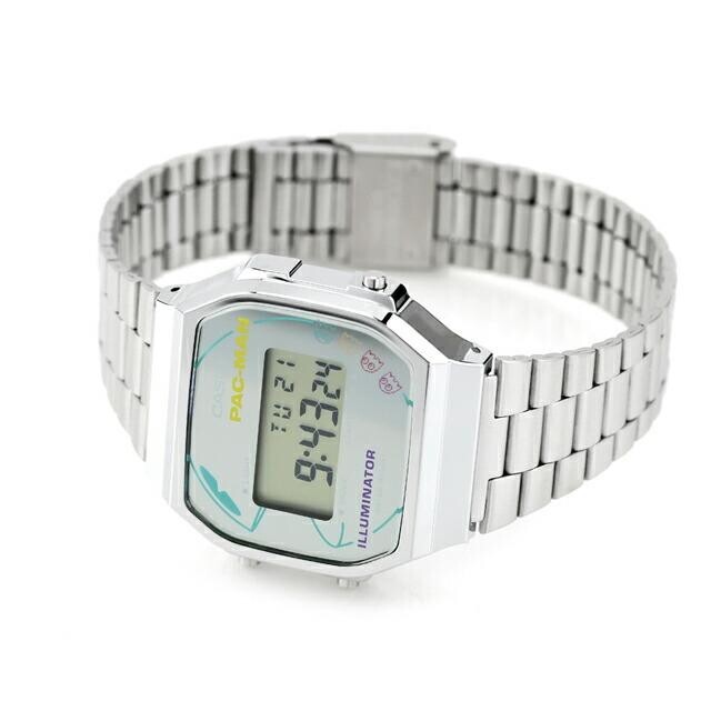 Casio A168WEPC-7A PAC-MAN Collaboration Digital Silver Stainless Steel Watch