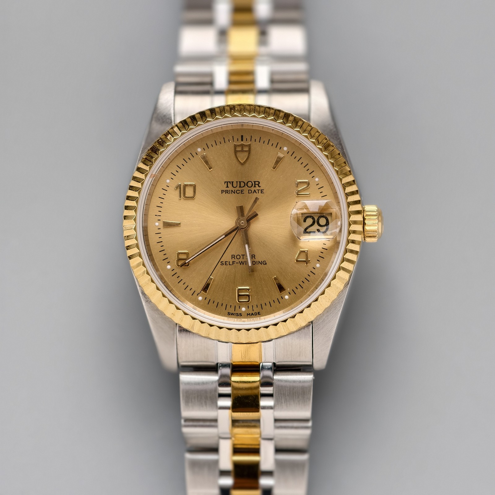 Tudor Gilding Dial Prince Date 74033 Men’s Watch Automatic 34mm Number scale