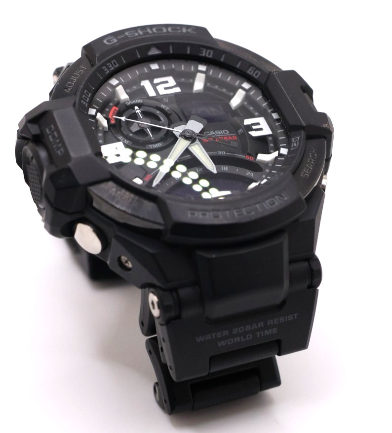CASIO G-SHOCK GA-1000FC, “Gravitymaster” Metal and Plastic Bracelet