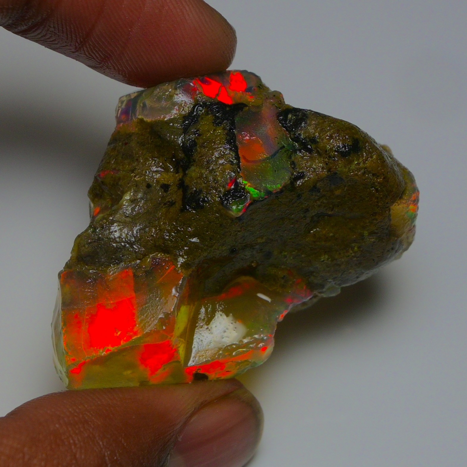 Stunning Ethiopian Opal Rough 84.05 Cts, Large Oil Opal Specimen Natural Opal
