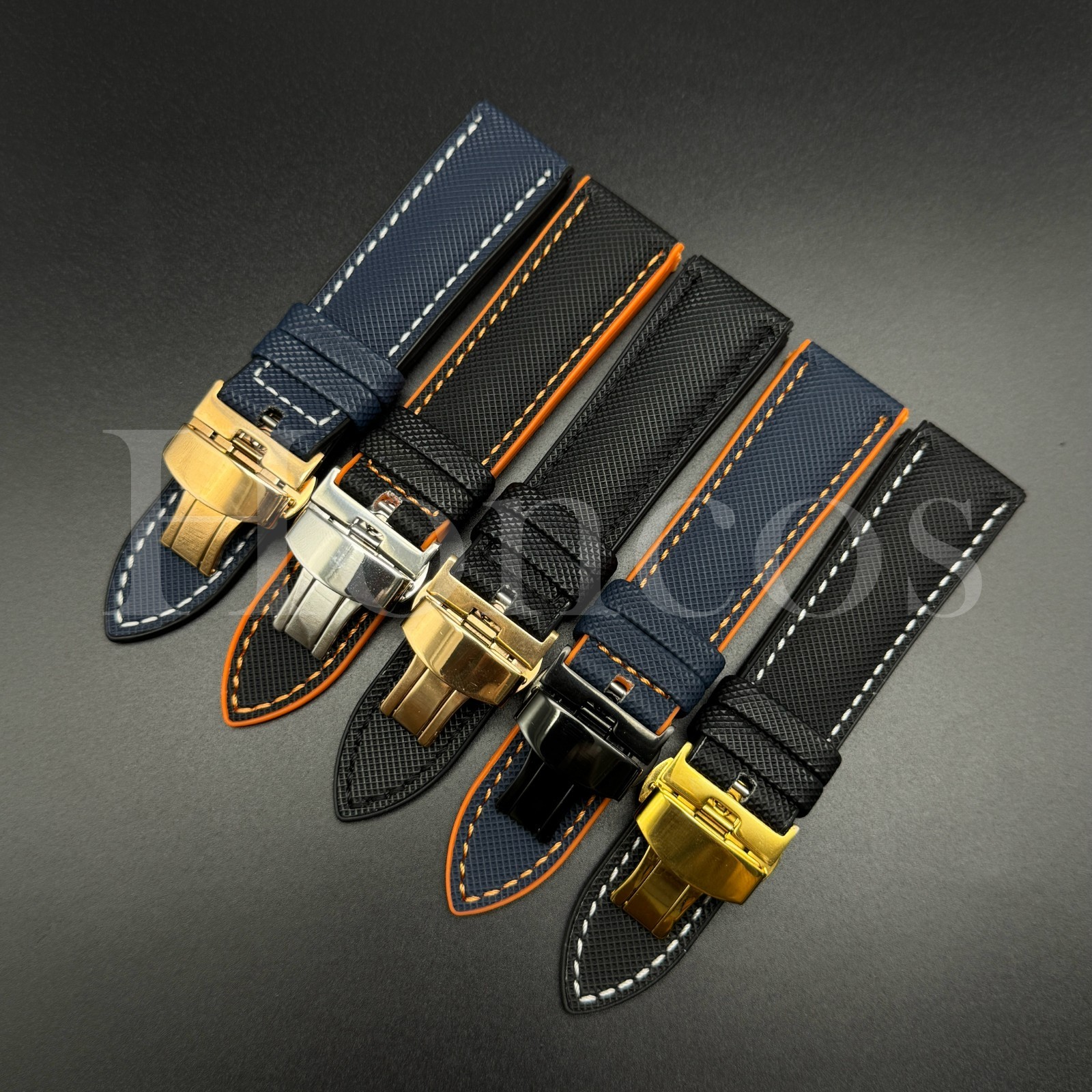 20 22 24 MM Colorful Hybrid Nylon Rubber Strap Watch Band Clasp fits for Panerai