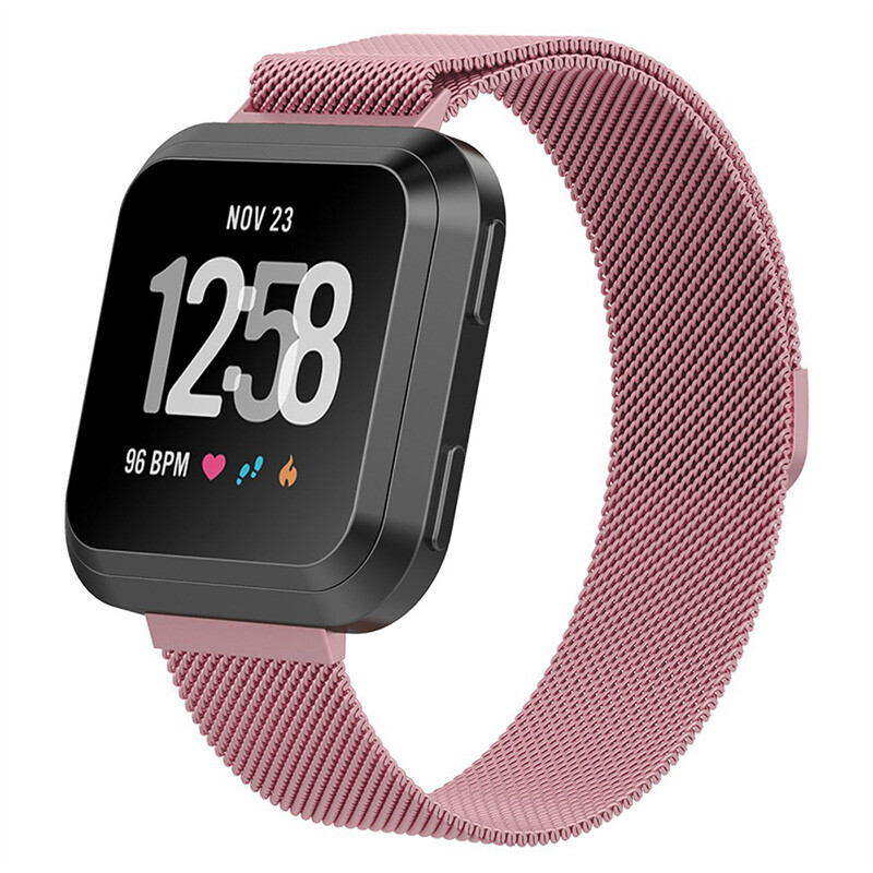 For Fitbit Versa 1/2/3/Sense Milanese Band Metal Stainless Steel Magnet Strap