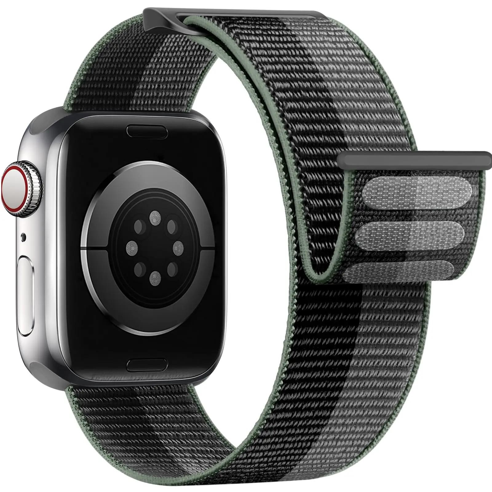 New Nylon Loop Strap Apple Watch Band 46mm 40mm Smart Belt Bracelet for Iwatch