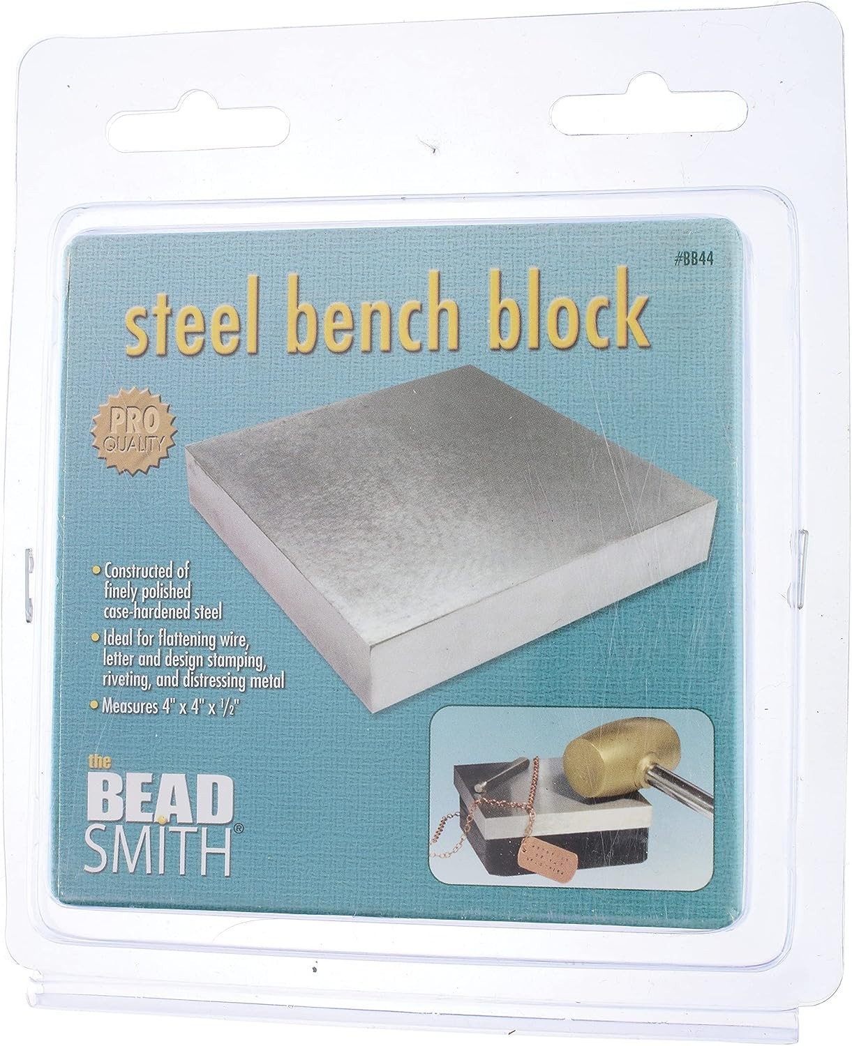 Steel Bench Block 4×4 for Jewelry Making – Scratch Resistant Anvil Tool