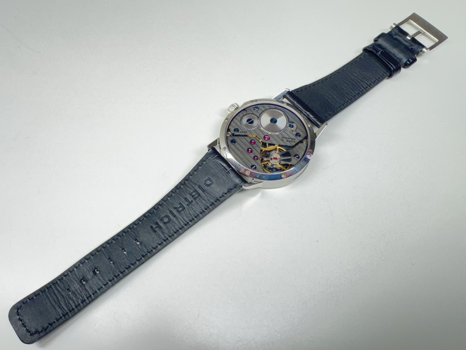 dietrich “night” black dial 17 jewels mechanical swiss made wristwatch $3995