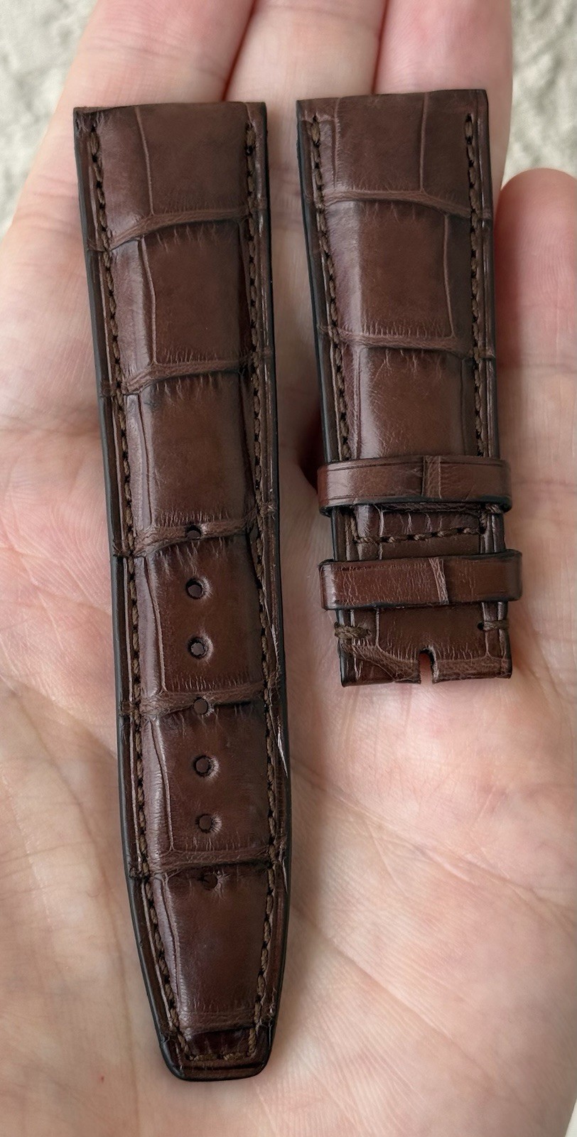 IWC 21mm x 18mm Brown Alligator Watch Strap Band Small 35673 New Authentic OEM