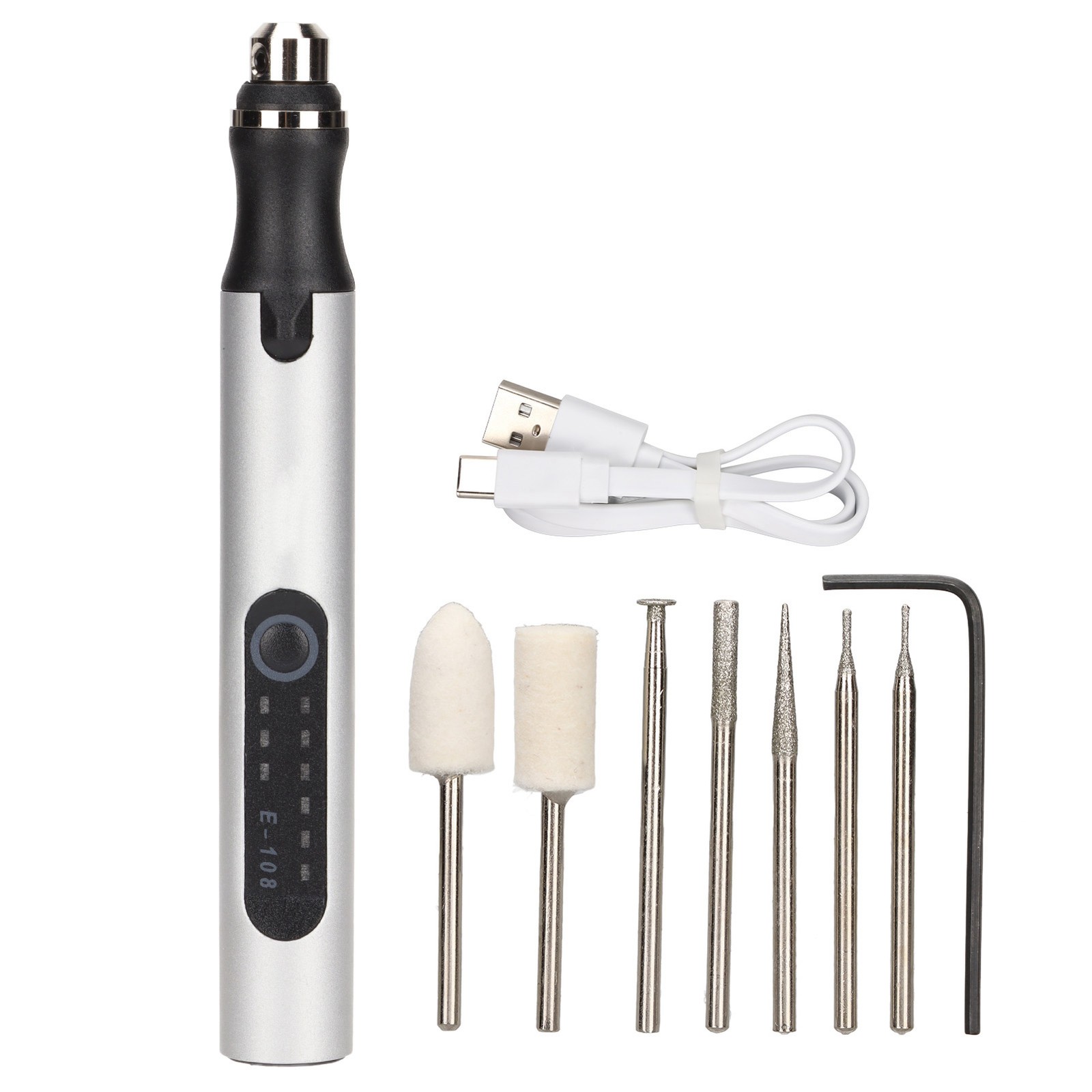 Electric Punching Engraving Pen 3 Level 10W Power Wireless Mini Multifunction US