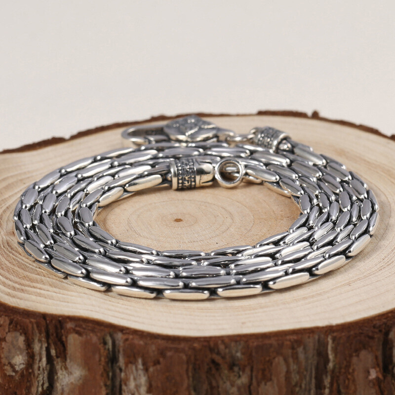 Real 925 Sterling Silver Necklace Men Women 3mm Long Box Snake Link Chain
