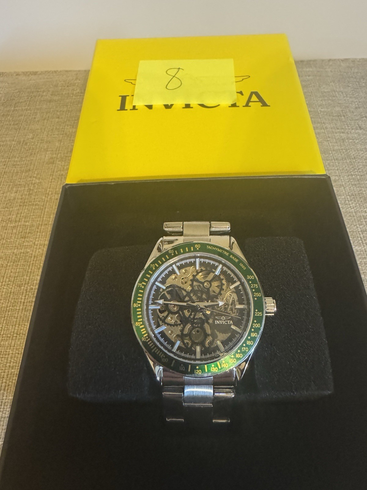 Invicta S1 Rally (69452) Automatic Skeleton Dial 100m Green Tachymeter SS 45mm