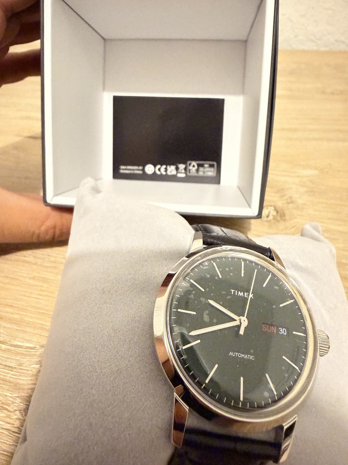 Timex Men’s Marlin 38mm Watch – Black Strap Green Dial Stainless Steel Case