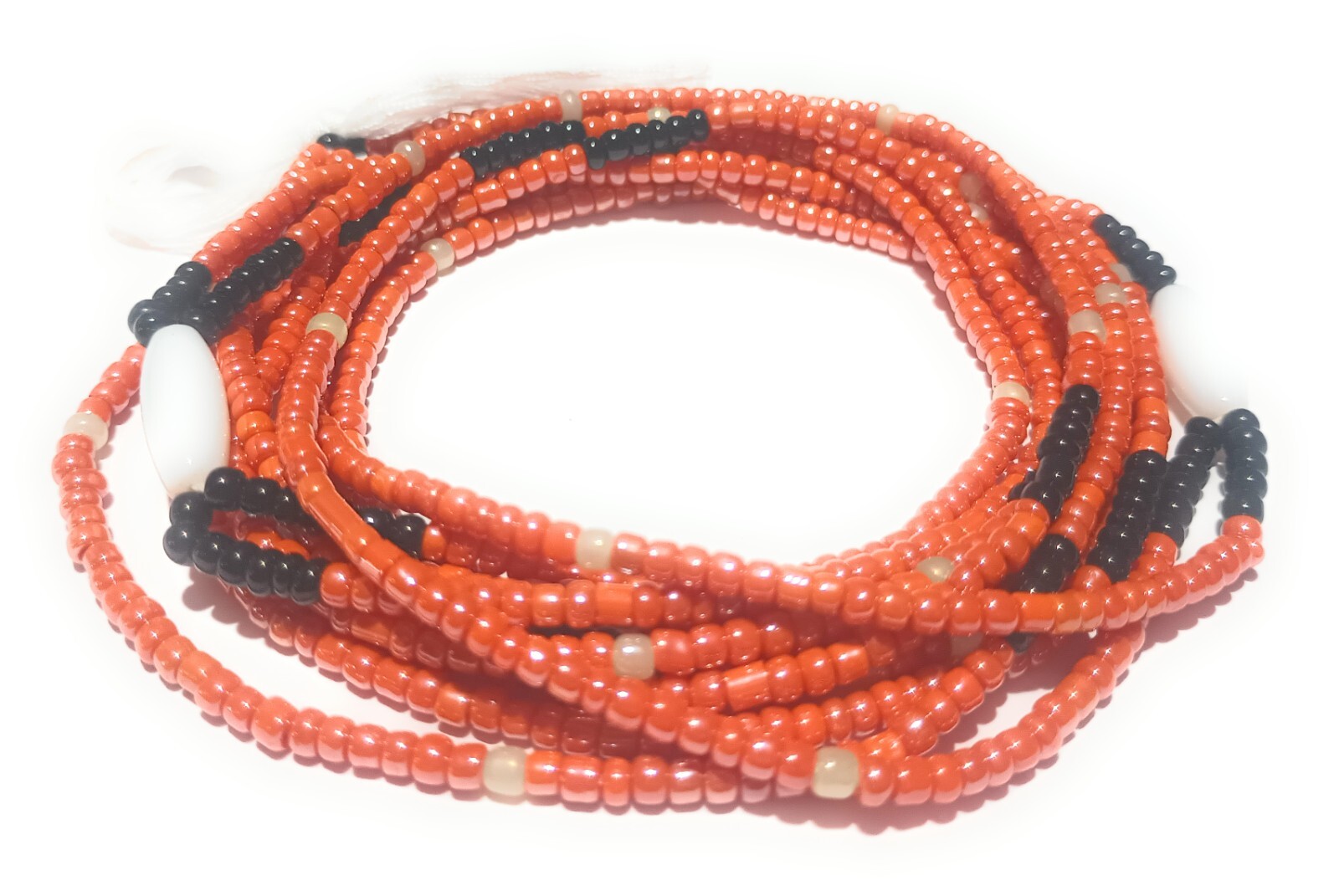 2-in-1 Waist Bead Set, Tie-on 42-Inch Cotton String Beads, Glass Belly Beads