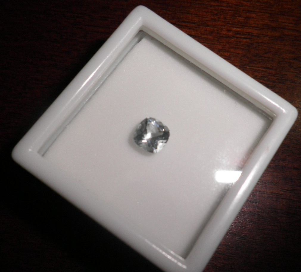 Earth mined Natural Unheated AQUA Loose 0.75ct 6x6mm Cushion *sealed* A6669