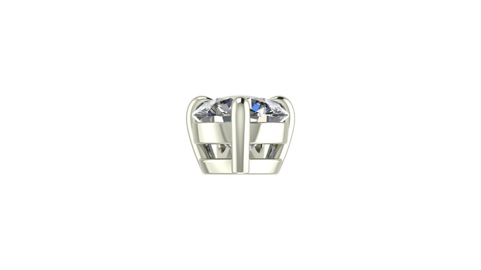 1.5ct round diamond cut lab creation 14k white gold Plated pendant for woman