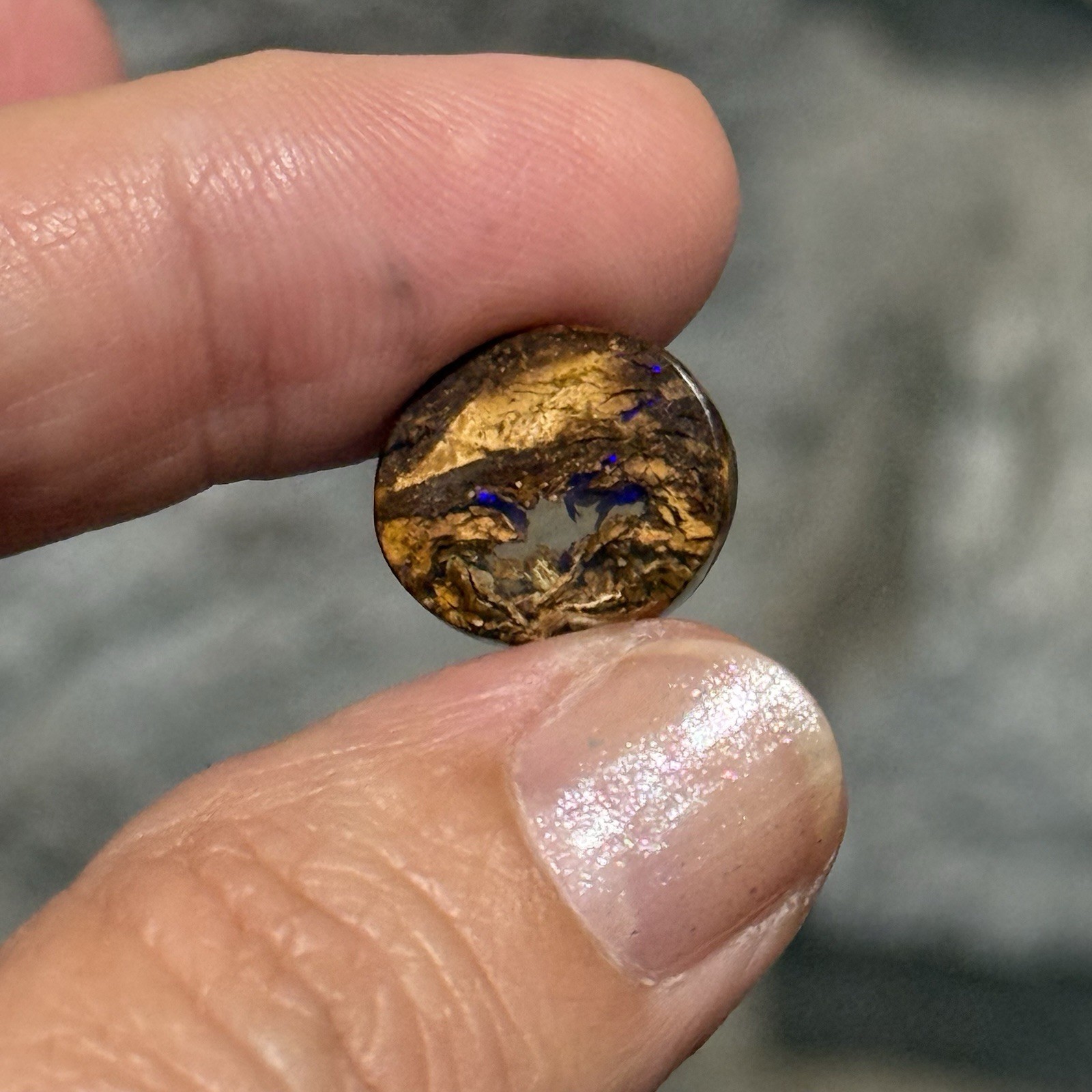 6.65ct 14.3×12.6×5.2mm Fine Australian Koroit Boulder Opal Oval Cabochon Gem