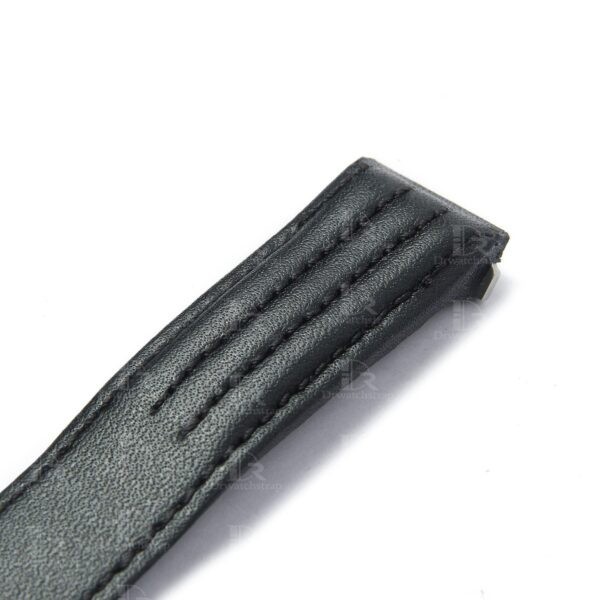 Custom quickswitch calfskin leather strap for Cartier Roadster with grooves