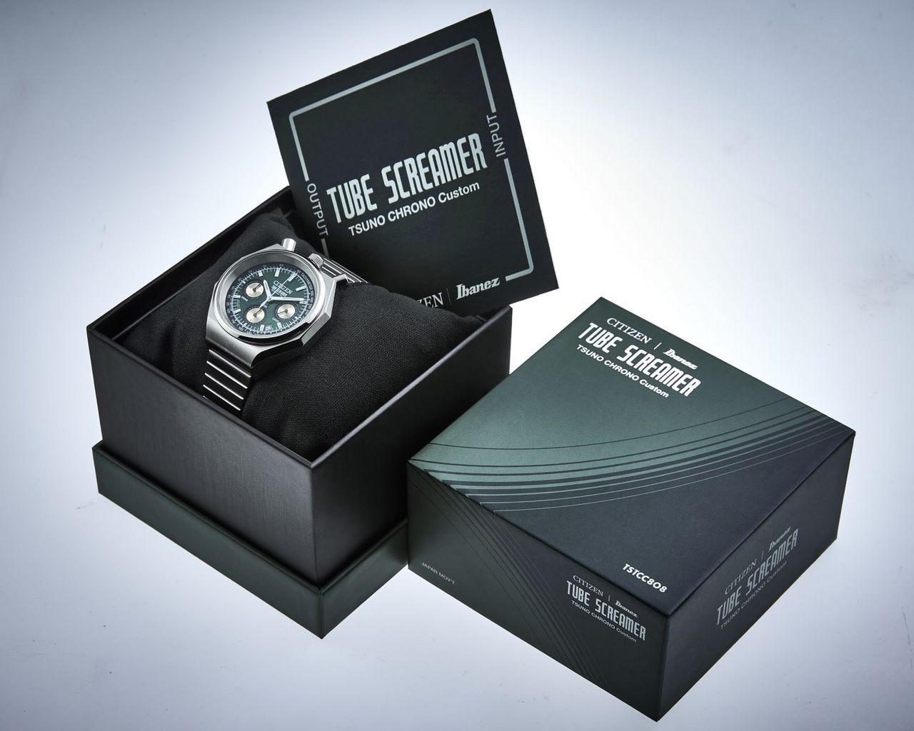 CITIZEN Ibanez collabo Tube Screamer Tsuno Chrono Limited 500 Watch TSTCC808 NEW