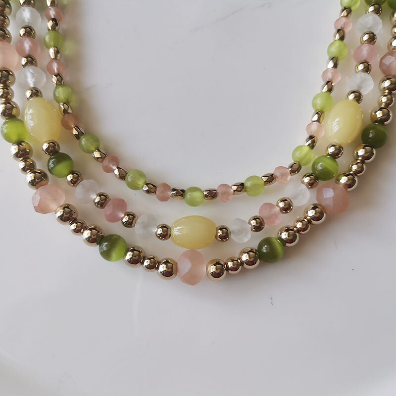 New 16″ Ann Taylor Beads Layered Necklace Gift Chic Women Party Vacation Jewelry