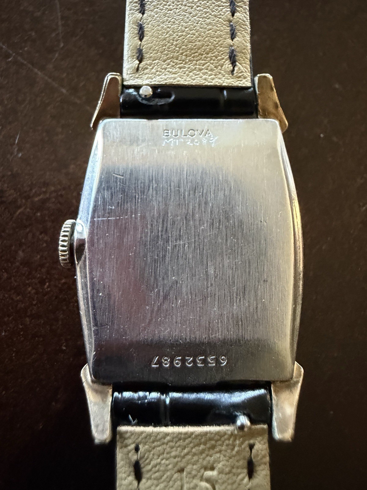 Vintage Bulova Art Deco Tank Manual Wind 10BC Original Dial Sub Seconds Running