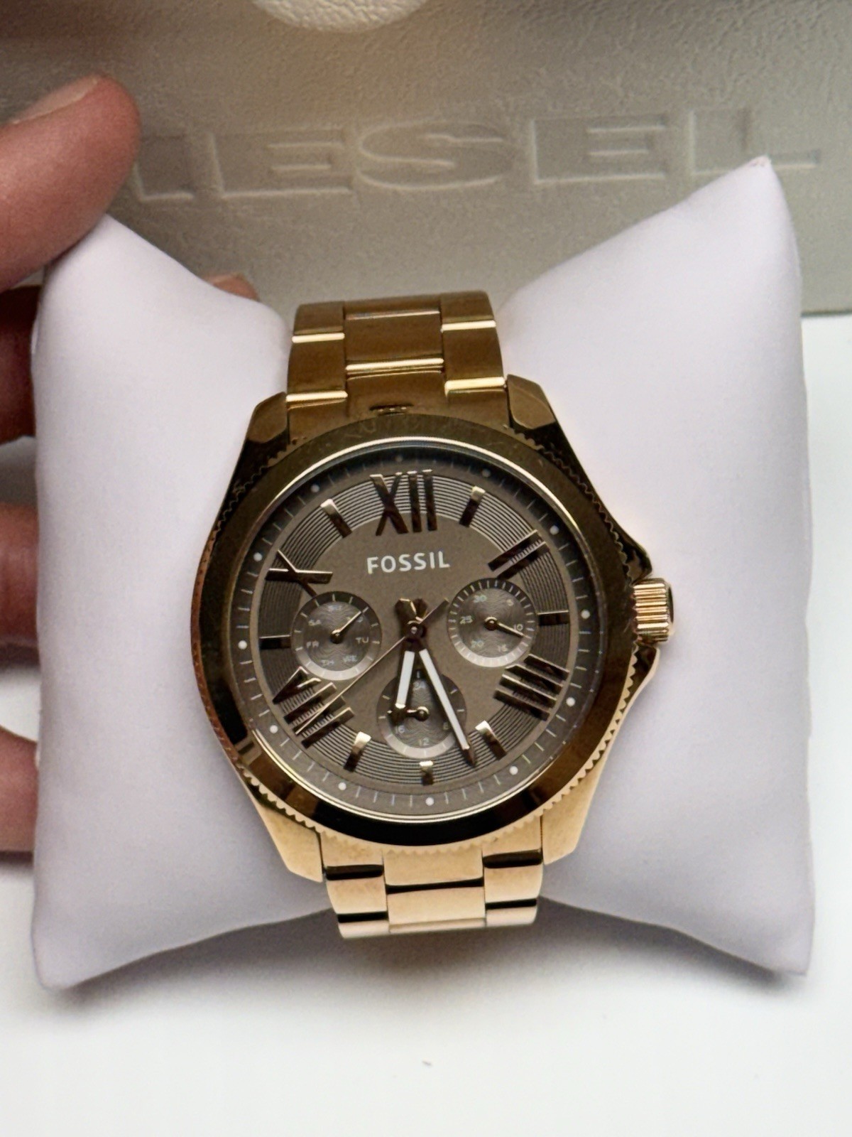 Fossil AM4533 Chronograph Rose Gold Stainless Steel 40mm Watch New Battery
