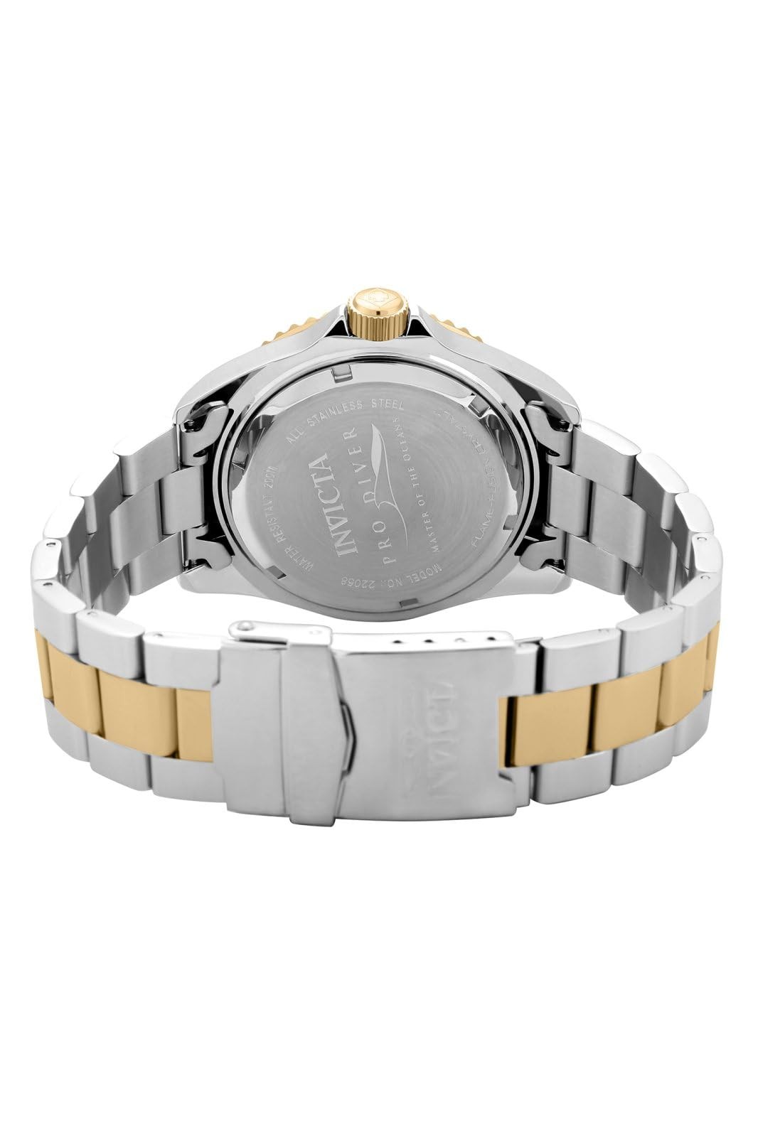 Men’s Pro Diver Quartz Watch with Stainless-Steel Strap, Two Tone, 22 (Model:…